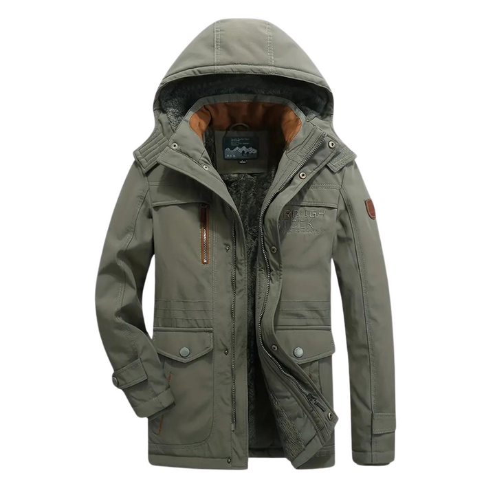 Robuust Kaspar heren outdoorjack, waterdicht en winddicht gevoerd. Perfect voor wandelen en outdoor activiteiten.