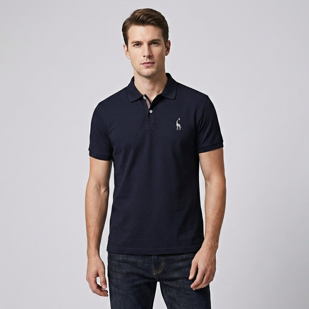 Duurzame stof en hoge kwaliteit textuur van dit comfortabele en klassieke heren poloshirt.