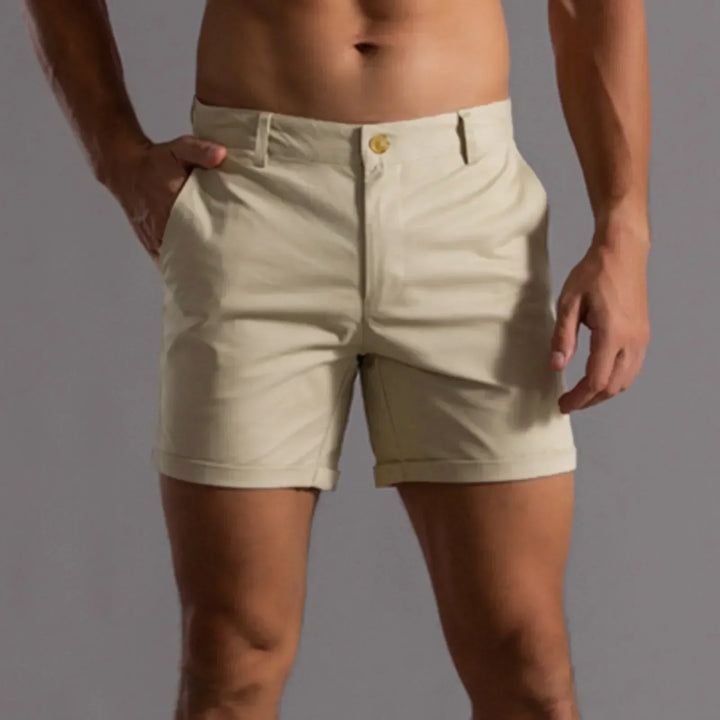 Heren korte broek, aansluitende pasvorm, ideaal voor zomer en strand. Comfortabel en stijlvol.