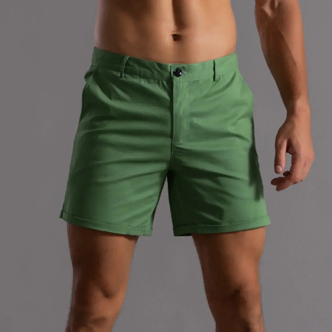 Korte broek heren met trekkoord, aansluitend en comfortabel voor de zomer. Ideaal voor casual stijl.