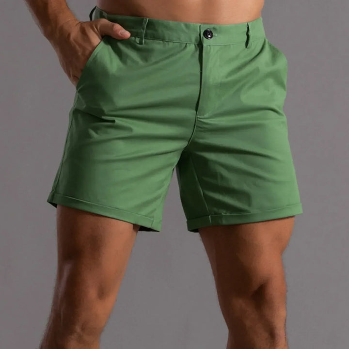 Aansluitende heren korte broek, perfect voor warme zomerdagen en casual stijl. Met praktisch trekkoord.