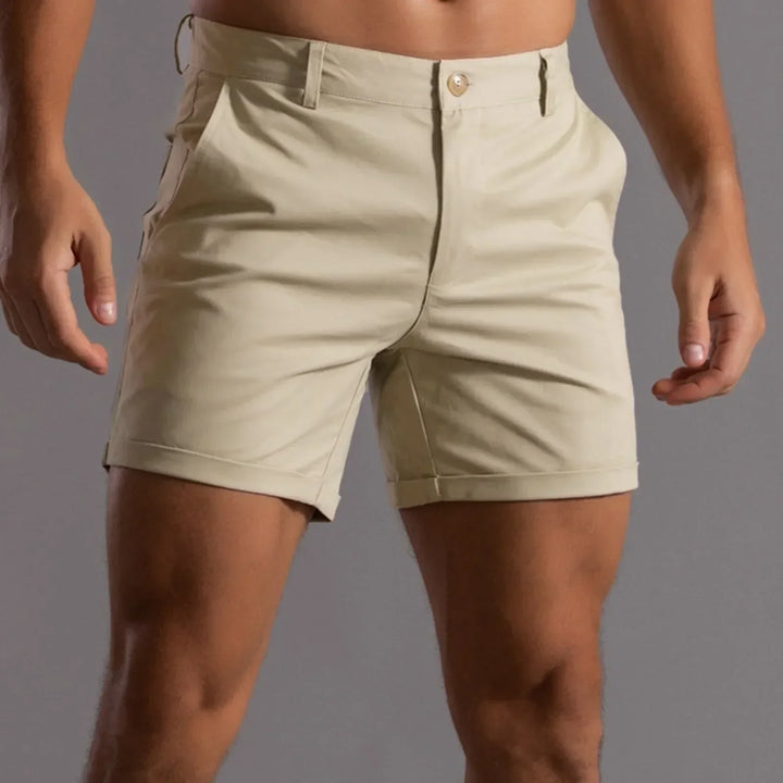 Stijlvolle heren shorts voor zomerse stranddagen, comfortabel en sportief. Trendy met aansluitende pasvorm.