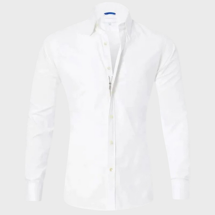 Dit comfortabele Milan herenoverhemd is de ultieme oplossing voor strijkvrije elegantie.
