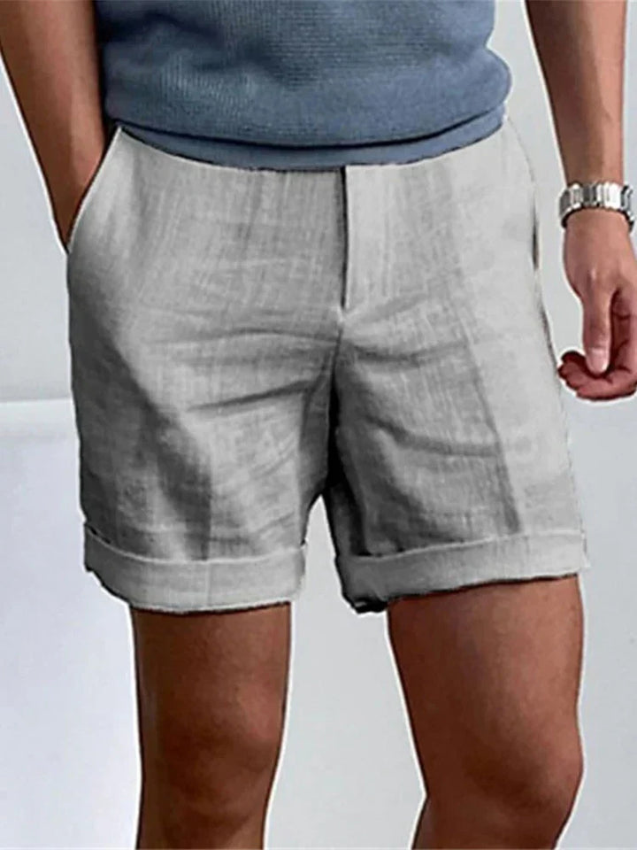 Casual linnen shorts voor heren, ademend en comfortabel, een must-have voor de zomer.