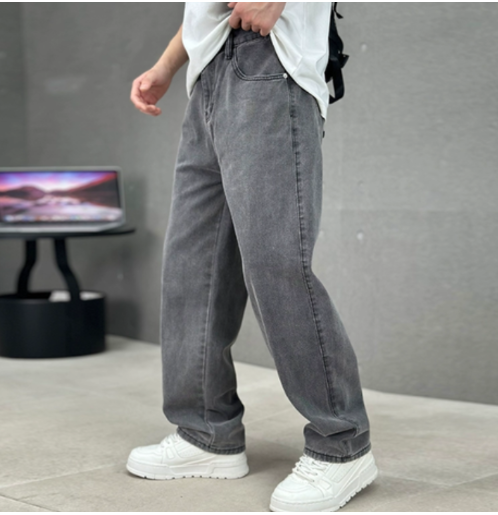 Modieus: Heren loose fit straight leg jeans voor een relaxte, casual look met optimaal comfort.