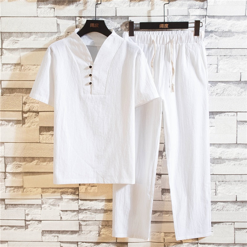 Heren Luno zomer kledingset, lichtgewicht & stijlvol, perfect voor casual zomerse dagen.