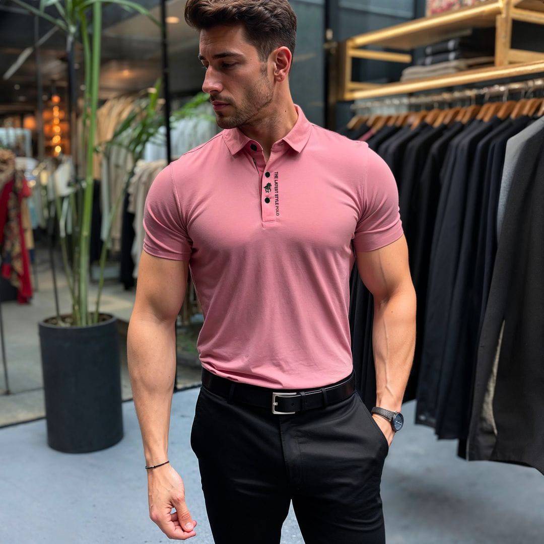 Heren luxe Hoymans polo shirt, ademend en stijlvol voor de zomer. Perfect voor een comfortabele look.