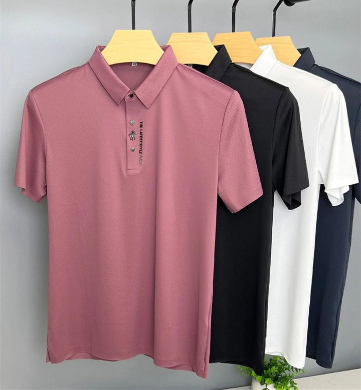 Zakelijke, stijlvolle heren polo shirt van Hoymans. Ademend voor comfort op kantoor of casual afspraken.