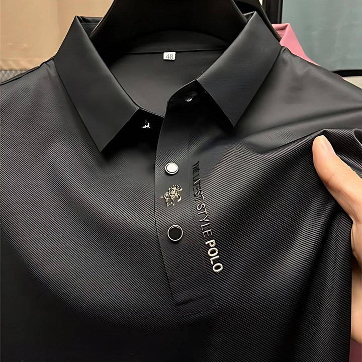 Moderne Hoymans heren zomer polo. Ademend textiel en stijlvol design voor elke casual gelegenheid.
