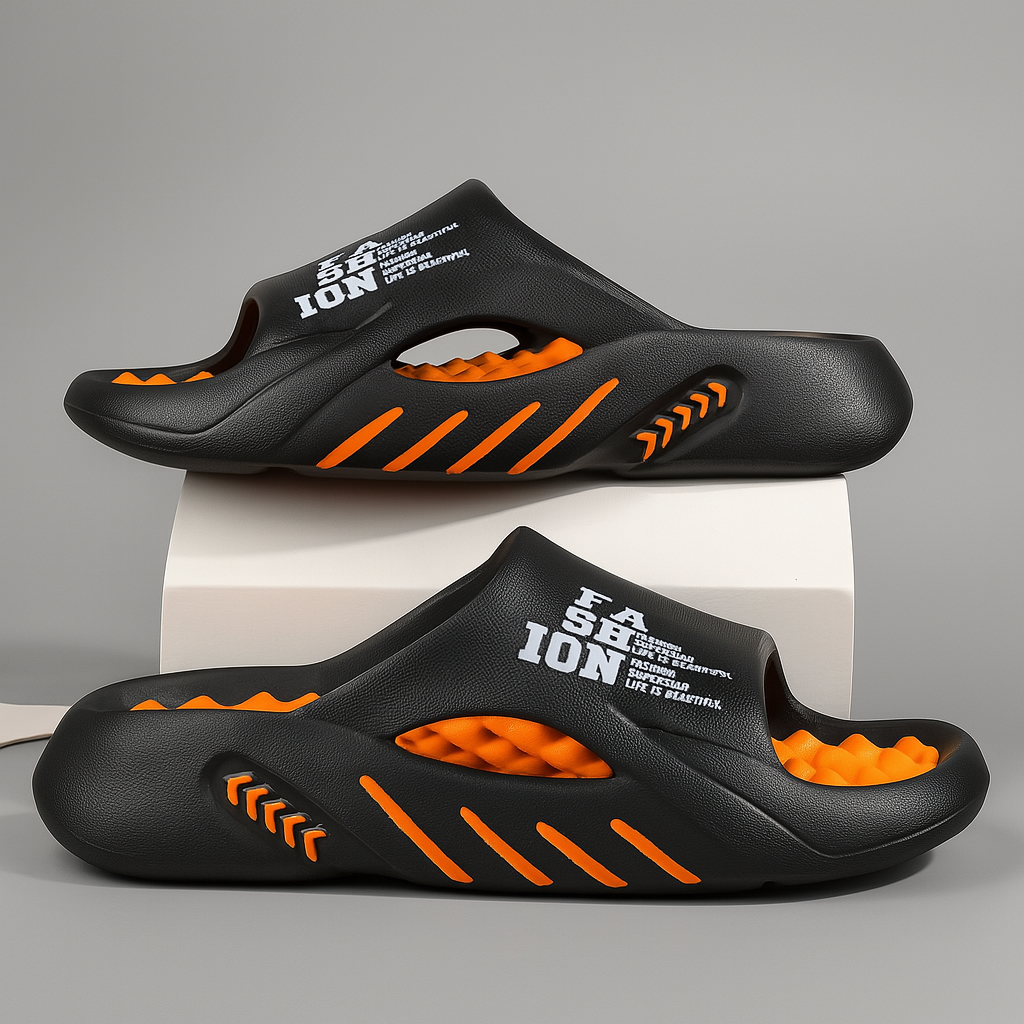 Lichtgewicht grijze orthopedische herensandalen, ergonomisch ontworpen voor comfort en optimale voetondersteuning.