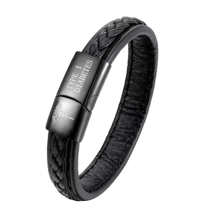 Heren medische alert armband van roestvrij staal. Stijlvolle ID armband voor veiligheid en gemoedsrust.