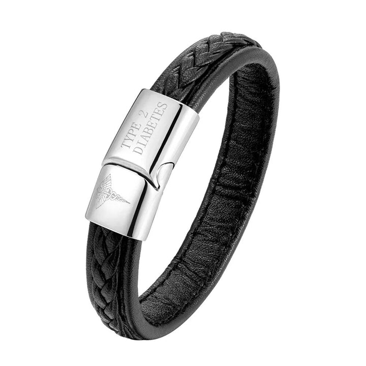 Hypoallergene medische armband voor mannen. Geschikt voor gevoelige huid, veilig en comfortabel.