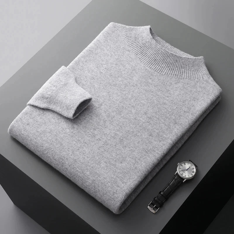 Veelzijdige heren mock neck trui. Beschikbaar in diverse kleuren, comfortabele en stijlvolle winterkleding.