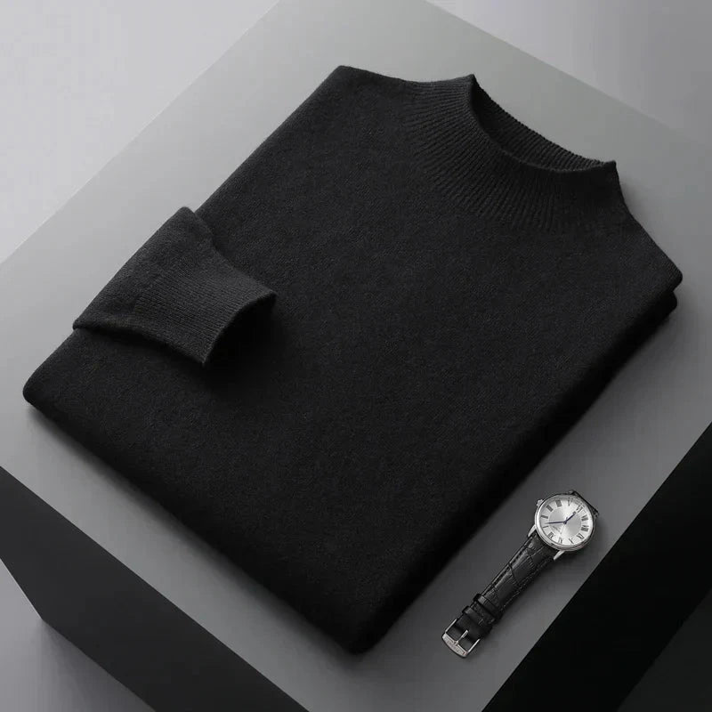 Comfortabele heren mock neck sweater. Ideaal voor een stijlvolle, casual outfit of laagjes op koude dagen.