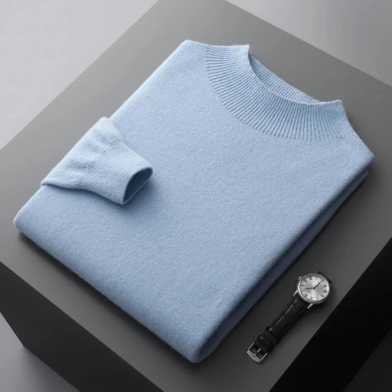 Casual heren mock neck trui. Perfect voor ontspannen weekenden, comfortabel en toch modieus.
