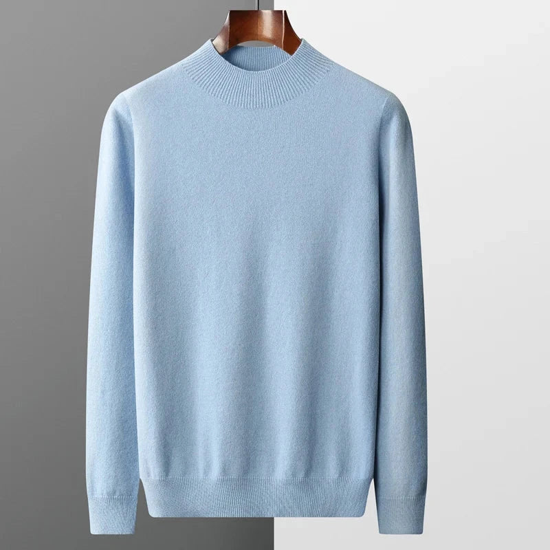 Warme winterse heren mock neck trui. Een comfortabele sweater, ideaal tegen de kou en voor laagjes.