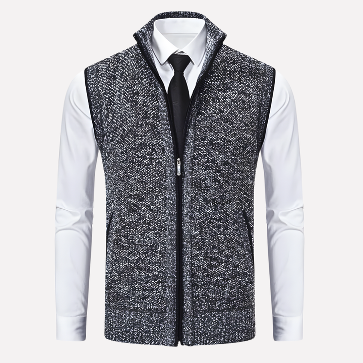 Praktisch mouwloos herenvest met rits, ideaal als comfortabele bovenkleding voor elke dag.