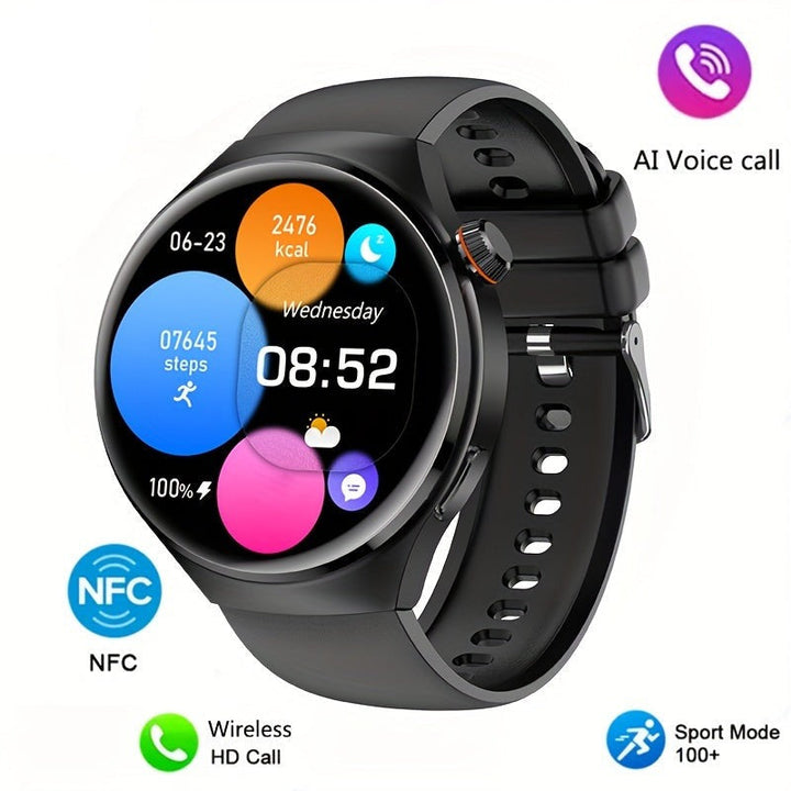 Heren NFC Smartwatch Orion met strak design, digitaal scherm en handige functionaliteiten voor de moderne man.