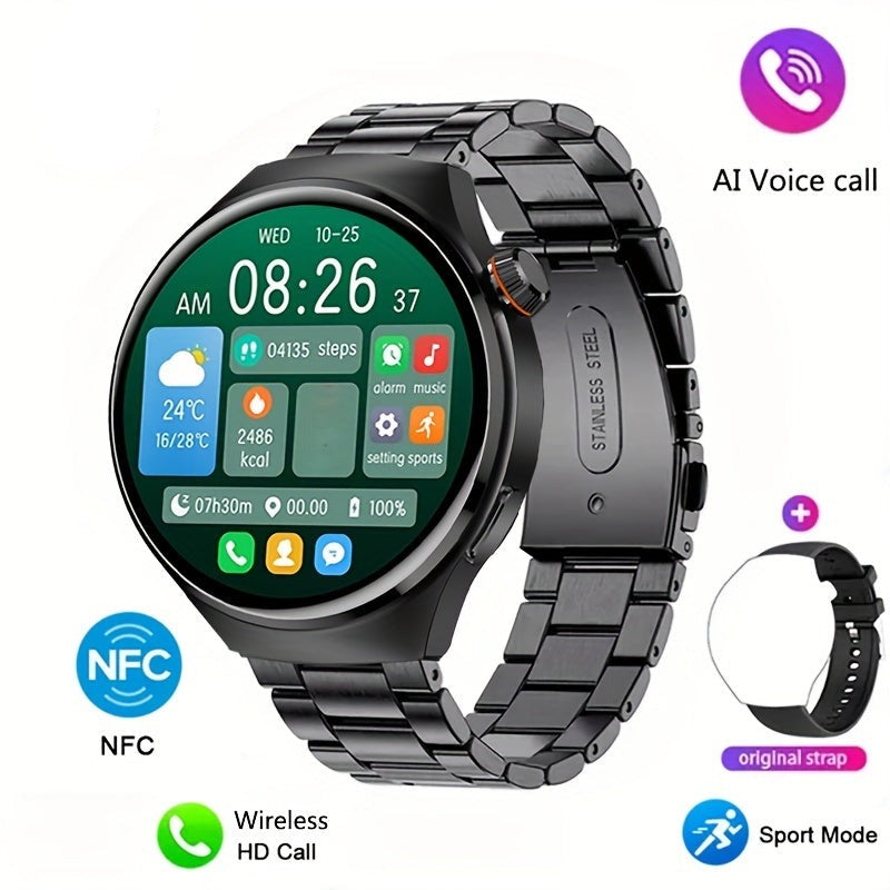 Contactloos betalen met Heren NFC Smartwatch Orion; handig en snel uw boodschappen afrekenen.