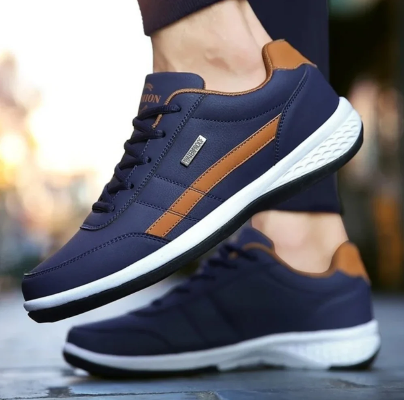 Heren orthopedische sneakers Luca: lichtgewicht design, antislip zool en effectieve voetondersteuning.