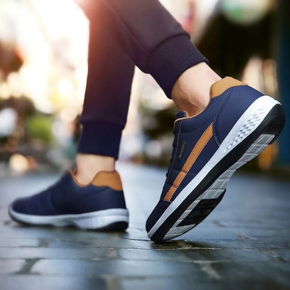 Duurzame orthopedische heren wandelschoenen, bieden superieure voetondersteuning en comfort voor lange dagen.