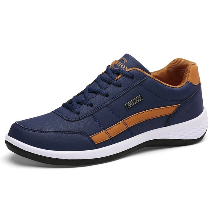 Leren orthopedische herenschoenen met vetersluiting; perfecte voetondersteuning voor wandelen en dagelijks comfort.
