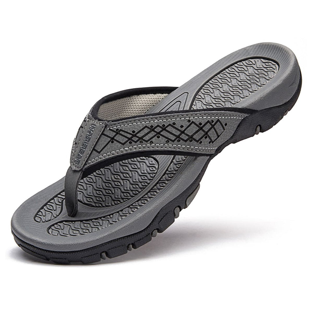 Zomerslippers heren, blauw, met optimale voetondersteuning en casual design.
