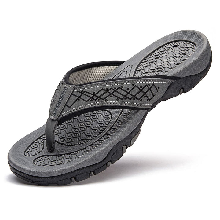 Zomerslippers heren, blauw, met optimale voetondersteuning en casual design.