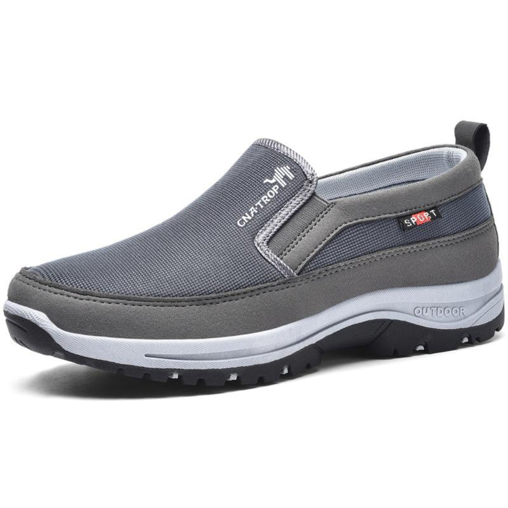 Ademende heren comfortschoenen met klittenband, lichtgewicht en ondersteunend voor gezonde voeten, dagelijks gebruik.