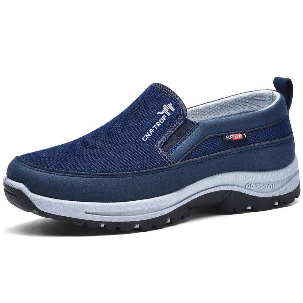 Lichtgewicht heren orthopedische wandelschoenen met verstelbaar klittenband, ideaal voor comfort en brede voeten.