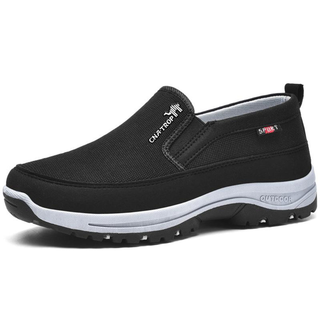 Comfortabele heren orthopedische wandelschoenen voor dagelijks gebruik, extra breed, met stevige voetondersteuning.