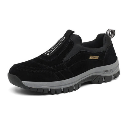 Ademende heren comfort schoenen met stevige zool en orthopedische voetondersteuning, ideaal voor lange wandelingen.