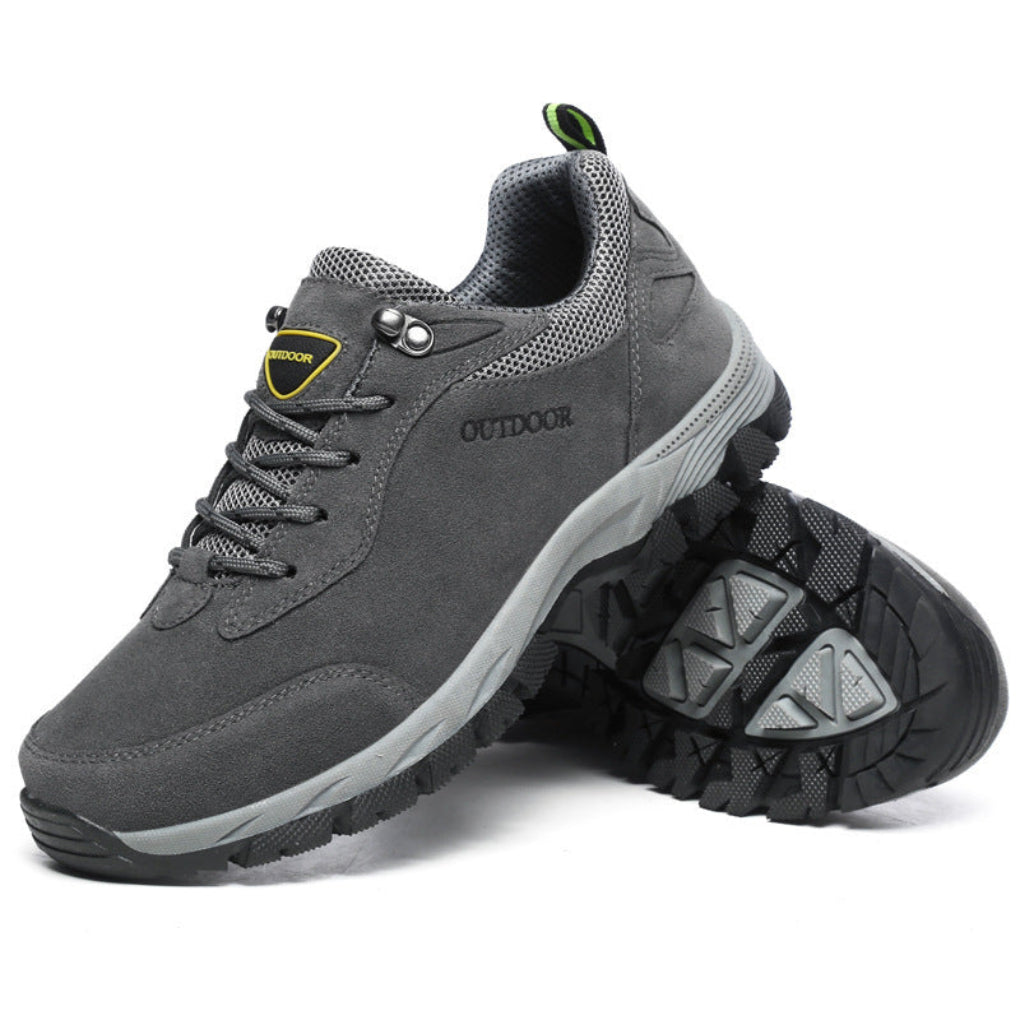 Moderne heren wandelschoenen met geavanceerde orthopedische technologie voor optimale demping en stabiele steun.