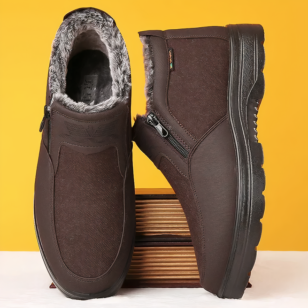 Heren orthopedische winterschoenen Arctic Pro, waterdicht en warm, bieden comfort en voetondersteuning tegen winterpijn.