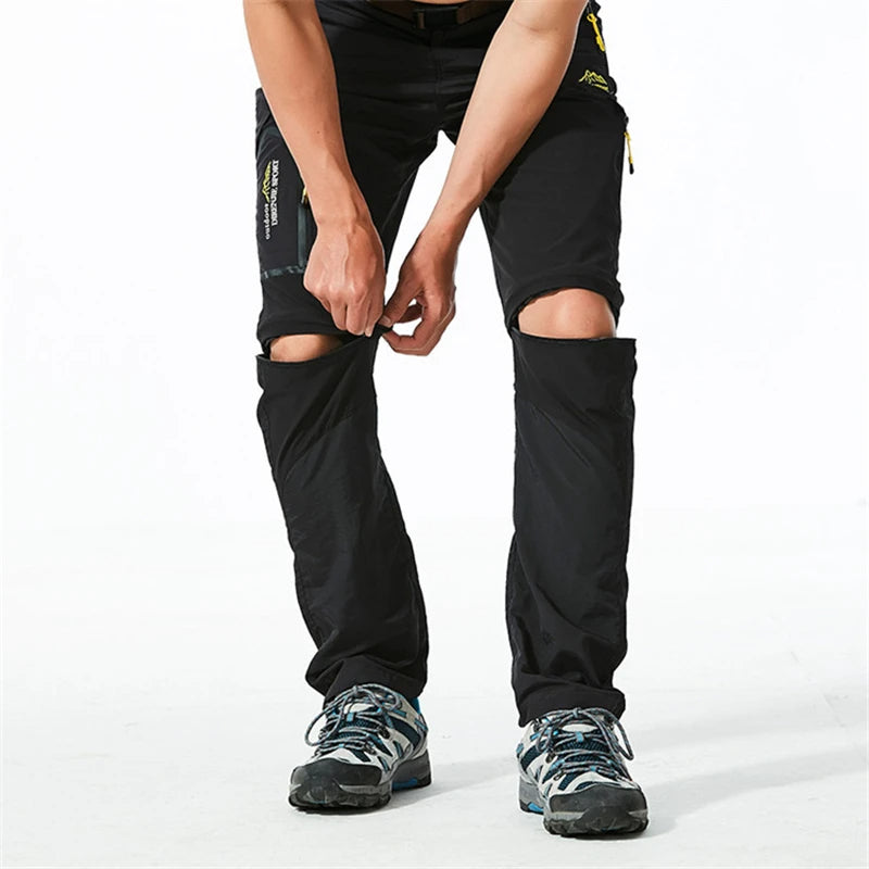 Heren outdoorbroek, sneldrogend en afritsbaar, ideaal voor wandelen en trekking in de natuur.
