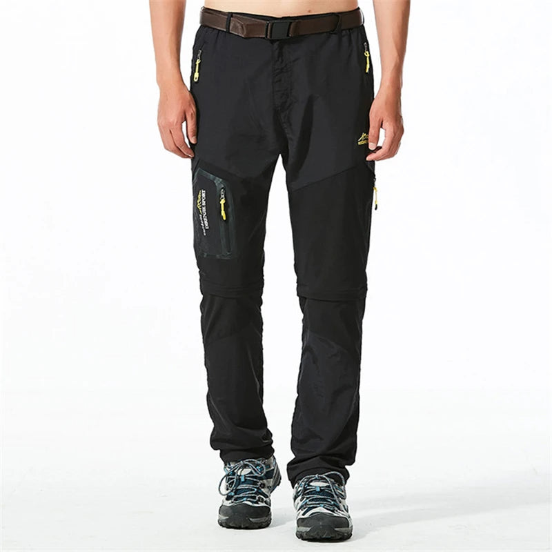Comfortabele stretch trekkingbroek voor heren, sneldrogend en afritsbaar voor optimaal buitenplezier.