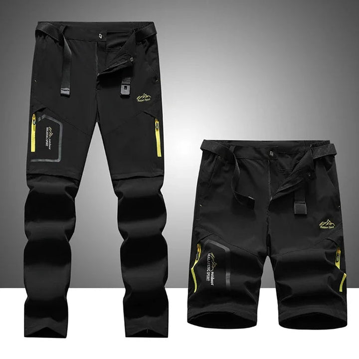 Lichte sneldrogende zomerbroek voor heren, afritsbaar tot korte broek voor warme dagen outdoor.
