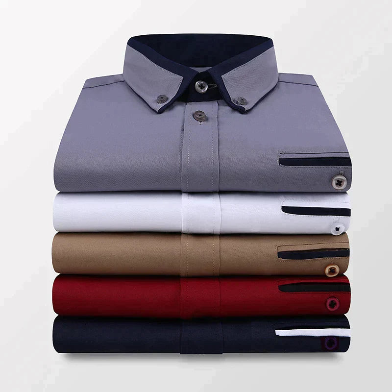 Casual heren overhemd Victor met korte mouwen, regular fit voor optimaal comfort.
