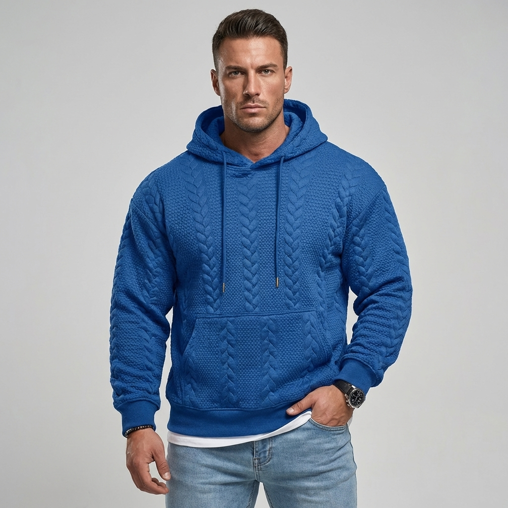 Heren oversized hoodie met relaxte pasvorm, capuchon en kangoeroezak, ideaal voor comfortabele casual streetwear.