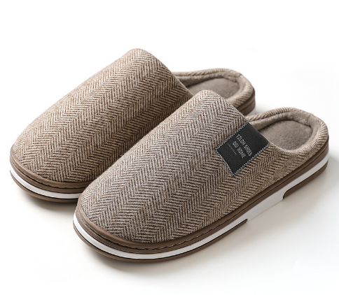 Lichtgrijze heren pantoffel Gentlemens Feet; zacht, warm en comfortabel voor ontspanning na een lange dag.