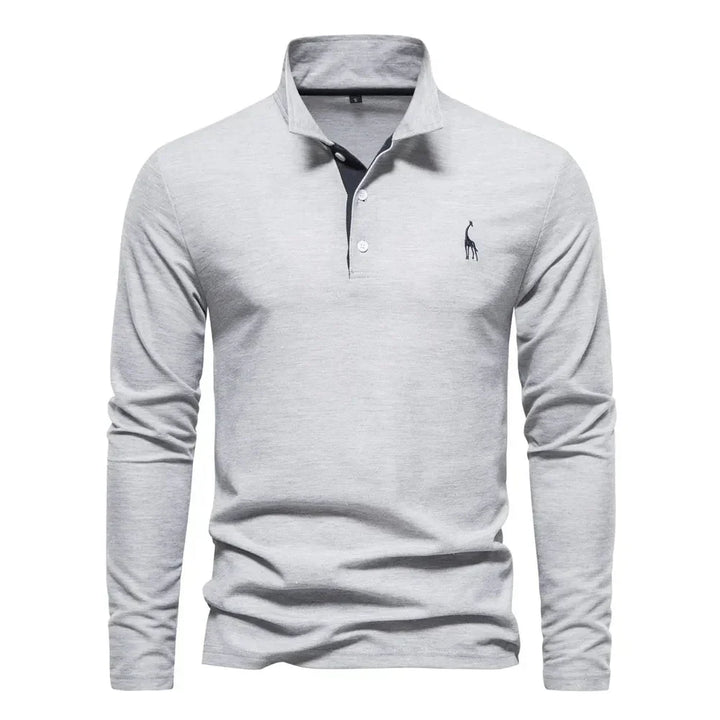 Tijdloze heren poloshirt met lange mouwen. Klassiek design voor comfortabele en stijlvolle herenkleding.