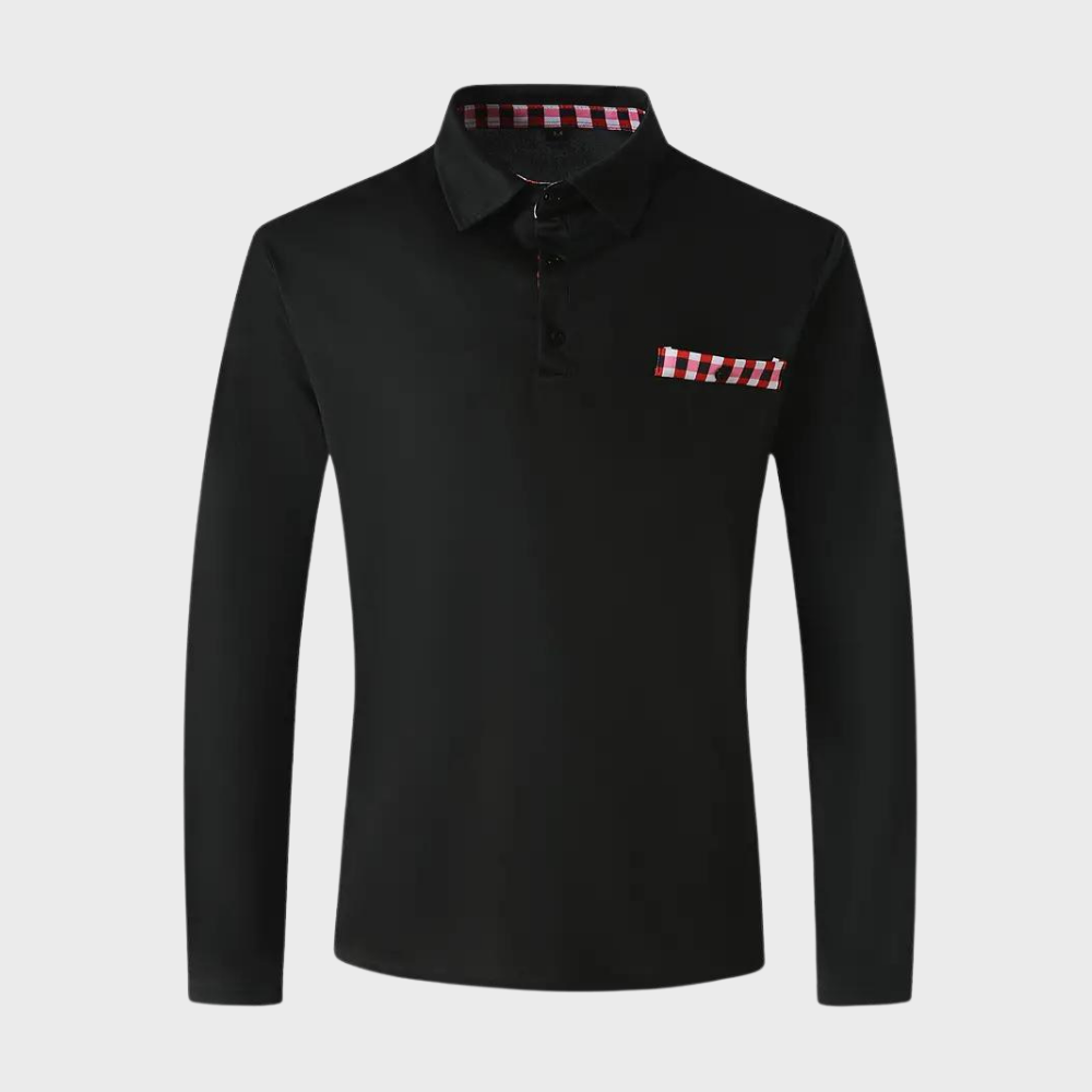 Tijdloze heren polo met lange mouwen, perfect voor casual of zakelijke kleding.
