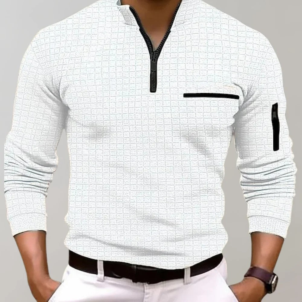 Moderne heren polo shirt met ritssluiting, veelzijdig en sportief voor elke dag.
