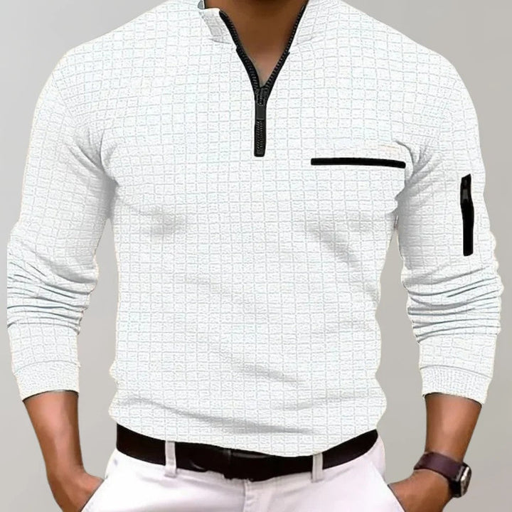 Moderne heren polo shirt met ritssluiting, veelzijdig en sportief voor elke dag.