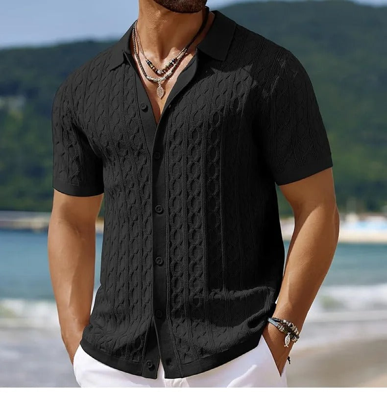 Heren polo shirt met korte mouw, stijlvol en comfortabel. Essentieel item voor zomerse herenmode.