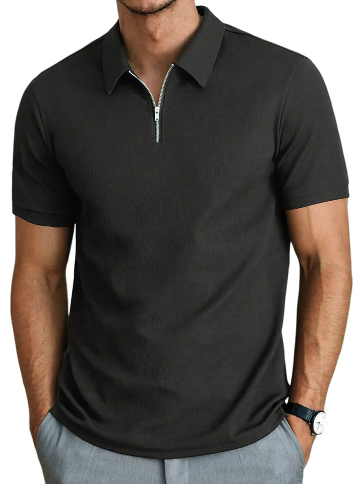 Moderne heren polo in zwart