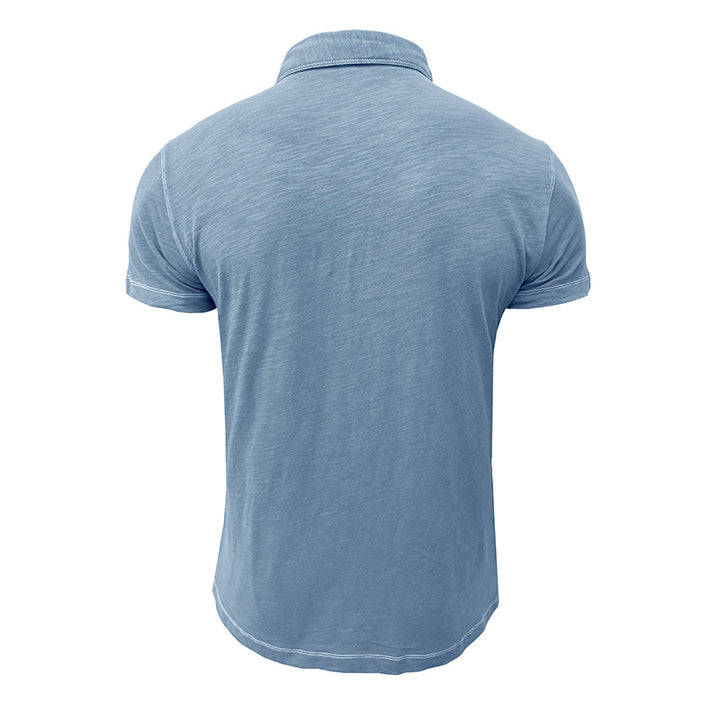 Vooraanzicht heren poloshirt, klassieke pasvorm Matteo katoenen polo.