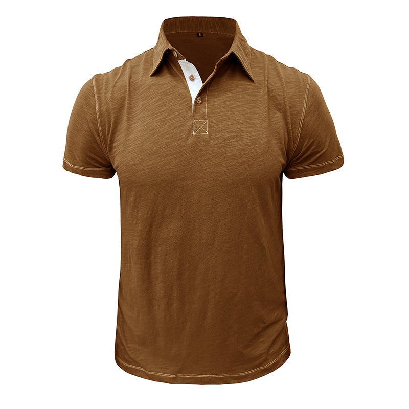 Veelzijdig heren poloshirt, comfortabele katoenen polo voor lente, zomer en herfst.