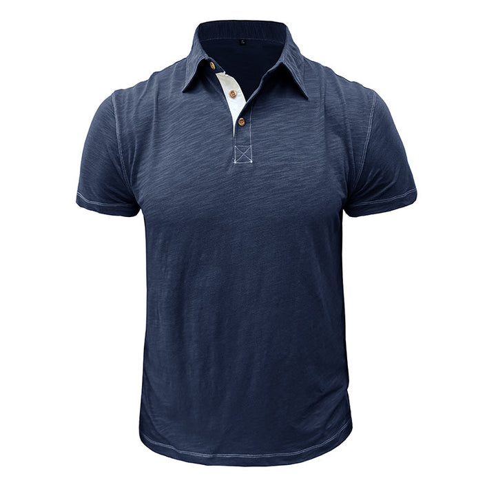 Heren poloshirt S-2XL, comfortabele pasvorm katoenen polo voor diverse maten.