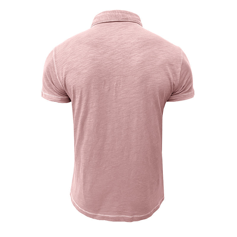 Comfortabel heren poloshirt van ademend katoen, perfect voor lente en zomer.